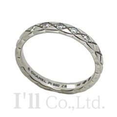CHANEL　シャネル　ココ クラッシュ　コレクション　マリッジ　リング　スモールモデル　J11355　Pt950　5Pダイヤモンド約0.10ct　＃52　ブランドジュエリー　指輪　12号　プラチナ　PT【中古】【74544】