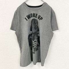 古着 used　STARS WARS at George.　半袖プリントTシャツ　ダースベイダー　クルーネック　グレー　Lサイズ