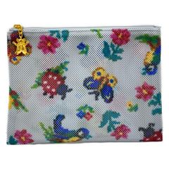 HERMES(エルメス) スカーフ美品 プチカレ ライトピンク×レッド×マルチ  