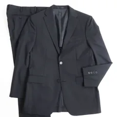 美品●BURBERRY BLACK LABEL バーバリーブラックレーベル SUPER100’sウール使用 シングルスーツ/上下セットアップ 黒 38R 日本製 正規品