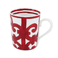 【天白】【HERMES】エルメス ガダルキヴィール マグ No.1 マグカップ レッド ホワイト 赤/白 食器 テーブルウェア 小物 カップ その他【中古】