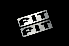 EE-905-2 FIT 銀黒 アクリル2層 ステッカー ホンダ フィット GE6 GE8 GP1 GP2 GP3 GP4 GP5 GK1 GK2 GK3 GK4 GK5 GD1 GD2 GD3 RS 前期 後期 モデリスタ 2枚1セット