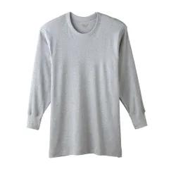 人気商品　年間 長袖 オールシーズン 丸首 シャツ 綿100 快適工房 コットン 日本製 下着 インナーシャツ 肌着 抗菌 防臭 [グンゼ] KQ3008 メンズ