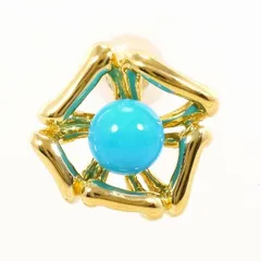 K18YG　ピアス　Earrings　（片耳）　ターコイズ　総重量約1.9g