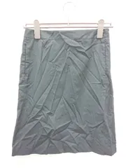 ◇ green label relaxing UNITED ARROWS オフィス系 シンプル 膝丈 台形 スカート サイズ38 ブラック レディース P  【1406110016228】