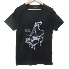 ルードギャラリー RUDE GALLERY Tシャツ カットソー 半袖 クルーネック プリント 2 M 黒 白 ブラック ホワイト /FF25のサムネイル
