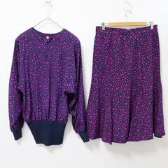 ミラショーン milaschon シルク ヴィンテージ イタリア製 セットアップ スカートスーツ ハート a879914n