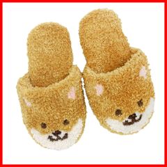 【在庫セール】約27.5cm×13cm×9cm 豆しば ファンディットアニマル スリッパ [オカ]