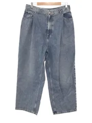 URU ウル 21AW COTTON DENIM TUCK PANTS ウォッシュ加工コットンデニムタックパンツ インディゴ 3のサムネイル