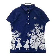 サイズ：L CALLAWAY キャロウェイ  半袖ポロシャツ 総柄 ネイビー系 [240101492286] ゴルフウェア レディース ストスト