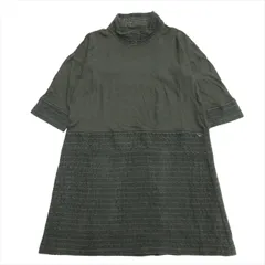 【美品】ハート イッセイミヤケ シャツワンピース チャコールグレー 美品】ハート イッセイミヤケ シャツワンピース