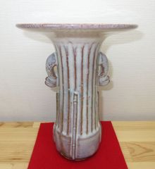 逢絢亭】茶道具 水指 高取焼 真塗の塗蓋 高取雪山 鬼丸雪山 共