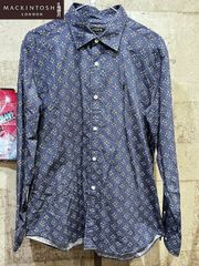 美品 マッキントッシュ ロンドン アラベスク柄 長袖シャツ L G1M18-411-28 MACKINTOSH LONDON