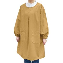 新品 エプロン プレゼント 人気 レディース 袖付き 長袖 割烹着 M-L ゆったり ノーアイロンOK シワ防止 速乾 大容量ポケット タオル掛け 機能性 おしゃれ かわいい キッチン 料理用 作業用 保育士 介護士 94431
