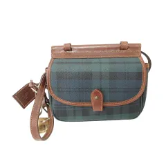 ポロ ラルフローレン POLO RALPH LAUREN タグ付き 付属品有 ヴィンテージ ブラックウォッチ ショルダーバッグ チェック カバン 鞄 茶 ブラウン ORG