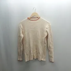 ◇ ⊇ Discoat ディスコート リブニット 長袖 カットソー サイズM ベージュ レディース E  【1502030012996】