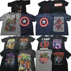 古着卸 まとめ売り マーベル DCコミック 半袖Tシャツ 15枚セット (メンズ S ) キャプテンアメリカ ヴェノム スパイダーマン 古着 NA2623