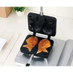 ◇ 【茂蔵】古い焼菓子器 6点 鉄製 鯛焼き器 挟み焼器 大判焼 長