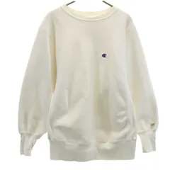 Champion チャンピオン 90s USA製 刺繍タグ オールド 長袖 リバースウィーブ スウェット トレーナー M ホワイト メンズ 古着