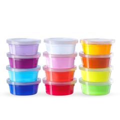 TecBillion スライム 12個 セット 水晶スライム Slime DIYねんど おもちゃ 抜き型 ヘラ ストロー付き お誕生日 お祭り プレゼントに最適 対象年齢 6歳以上