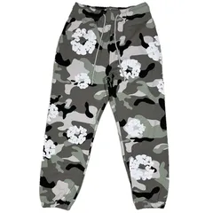 デニムティアーズ  フラワープリント カモデザイン スウェットパンツ グレー