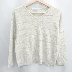 ◇ ⊂ Φ BEAUTY&YOUTH UNITED ARROWS Vネック 長袖 ニット セーター サイズ表記なし ベージュ レディース E  【1501230025638】