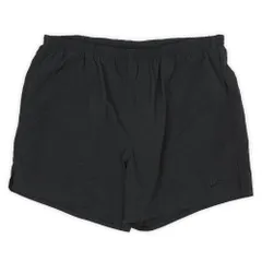 ナイキ NIKE 90s 90年代 ナイロンショーツ ALL BLACK 銀タグ ロゴ刺繍 USA ヴィンテージ アメリカ 古着 メンズ ショートパンツ ブラック 黒 XL【中古】