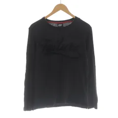 フィフティーファイブディーエスエル 55DSL Tシャツ カットソー ロンT クルーネック プルオーバー 長袖 ロゴ ベロア S 黒 ブラック ■GY09 /SI2のサムネイル