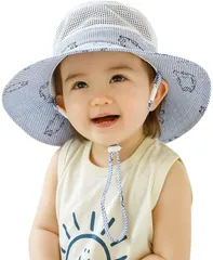 コネクタイルConnectyle ベビー用ハット 幼児 キッズ UPF 50+ サファリハット つば広 UVカット ハット 子供 メッシュ 日よけ帽子 折りたたみ