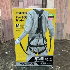 □タジマ(Tajima) ハーネスGS＋平ロープダブルランヤードL1セット 黒 Mサイズ A1GSMFR-WL1BK【八潮店】のサムネイル