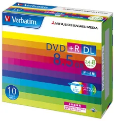 【新品・2営業日で発送】MITSUBISHI 三菱電機 Verbatim DTR85HP10V1 データ用DVD+R DL 8.5GB ワイドプリンタブル スリムケース 10枚(DTR85HP10V1)