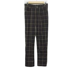 サマンサモスモス SM2 blue パンツ スリム チェック タック M 黒 ブラック