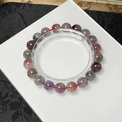 夢色 EU製 ★スーパーセブン★パワーストーン ブレスレット 天然石 原石 お守り 9.3-9.7mm ZB1365