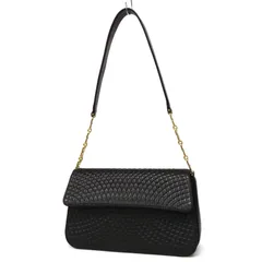 OF25232 美品 BALLY バリー キルティングレザー ロゴチェーン ワンショルダーバッグ 黒 ブラック ヴィンテージ