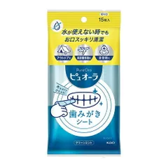 （まとめ買い）花王 ピュオーラ 歯みがきシート クリーンミント 15枚入 289315 【×5セット】のサムネイル