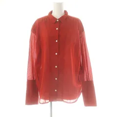 グッドグリーフ GOOD GRIEF! SHEER COTTON SHIRT ロングカフスシャツ FREE 赤 /MI ■OS レディース 中古】グッドグリーフ GOOD GRIEF! SHEER COTTON SHIRT ロング