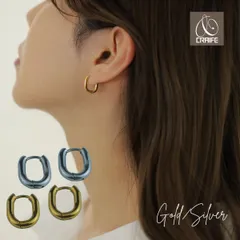 ピアス フープ 金属アレルギー対応 サージカルステンレス 18Kコーティング レディース 大人 モダン シンプル かわいい エレガント ジュエリー ゴールド シルバー 送料無料 プチプライス高見え CRAIFE