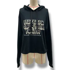 HYSTERIC GLAMOUR ヒステリックグラマー HG YOUTH ショートパーカー ショート丈 長袖 プリント 01221CF04 黒 ブラック フリーサイズ レディース 通年 ゴーゴー古着マルイ北千住店 6 No.北1000