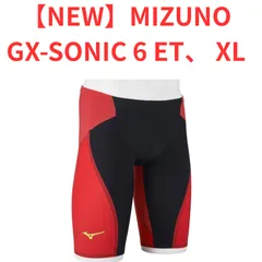 【新品】ミズノ公式 競泳用GX・SONIC 6 ET ハーフスパッツ メンズ ブラック×レッド