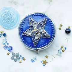 再販不可★　ブルースターのピルケース　ハンドメイドピルケース　ハンドメイドレジン　レジンピルケース　小物入れ