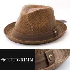フェドラハット 帽子 中折 Peter Grimm ピーターグリム Carlo ブラウン PGF3738-BRN 天然素材 TOYO 西海岸 USA カリフォルニア