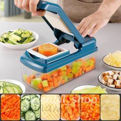 スライサーセット多機能野菜みじん切り千切り薄切り水切り皿果物調理器セットせん切り器