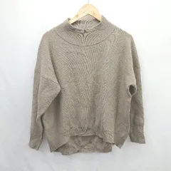 ◇ ⊇ any FAM エニィファム ハイネック 長袖 ニット サイズフリー ブラウン系 レディース E  【1506300025211】