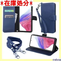 wisers Galaxy A53 5G SC-53C / SCG15 対応 手帳型 スマホケース ダークブルー ストラップ 2種付き ハンドストラップ/ネックストラップ カードホルダー 牛革調PUレザー 2022 新型 809