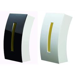 【特価商品】ティッシュケースBOW 伊勢藤 2個セット ブラック + ホワイト