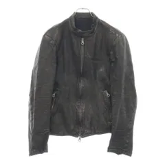 ISAMU KATAYAMA BACKLASH (イサムカタヤマバックラッシュ) イタリアンショルダー 製品染め シングルライダース レザージャケット 1254-01 ダークブラウンのサムネイル