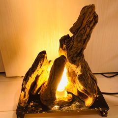 光あるうちに光の中を歩め　流木アート　インテリア　LED間接照明