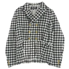 BLACK COMME des GARCONS ブラックコムデギャルソン 24SS ギンガムチェック ダブル ウール縮絨 ジャケット S【美品】【中古】のサムネイル