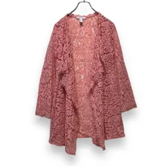 【極美品】IML　ISAAC MIZRAHI LIVE!　カスケードフロントカーディガン　Mサイズ　ピンク