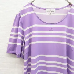 クレージュ courreges Tシャツ カットソー 半袖 ボーダー ロゴ 869035i